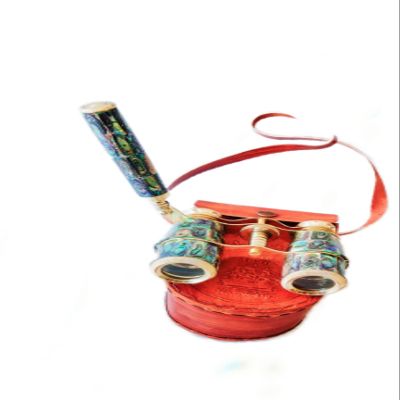 Binoculars Brass Opera Glasses 3 x 25 Handmade Nautical Unique with Leather Box, Christmas Day, Valentine's Day Women's Day