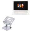 BoxWave Stand and Mount Compatible with Acer ConceptD 3 Ezel (CC315-72) - Executive VersaView Laptop Stand, Ergonomic Adjustable Viewing Angle Metallic Riser - Metallic Silver view 1