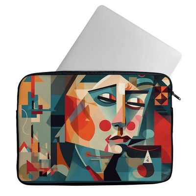 Abstract Art Mac Book Pro 14" Sleeve - Colorful Design Laptop Sleeve - Printed Mac Book Sleeve