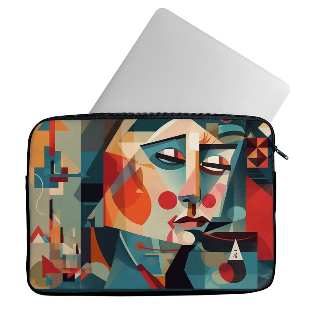 Abstract Art Mac Book Pro 14" Sleeve - Colorful Design Laptop Sleeve - Printed Mac Book Sleeve