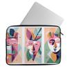 Abstract Face Mac Book Pro 14" Sleeve - Cute Colorful Laptop Sleeve - Themed Mac Book Sleeve view 1
