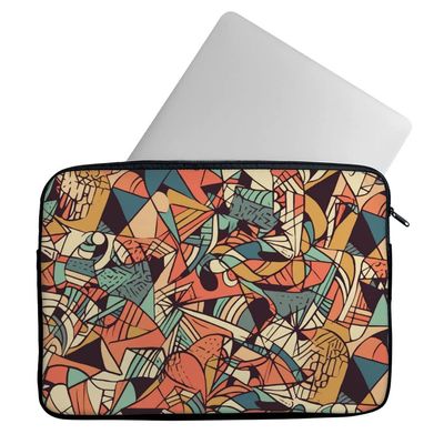 Abstract Mac Book Pro 14" Sleeve - Colorful Laptop Sleeve - Art Print Mac Book Sleeve