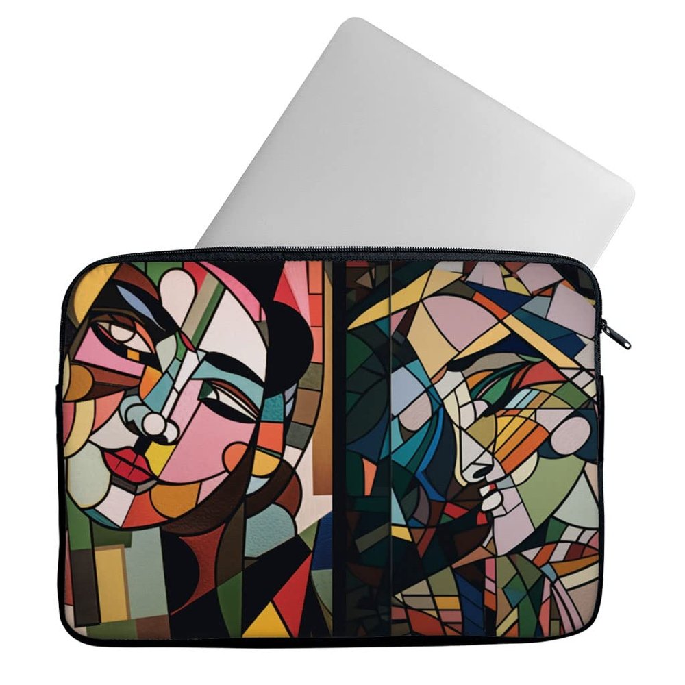 Abstract Print Mac Book Pro 14" Sleeve - Cute Art Laptop Sleeve - Illustration Mac Book Sleeve