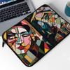 Abstract Print Mac Book Pro 14" Sleeve - Cute Art Laptop Sleeve - Illustration Mac Book Sleeve view 3