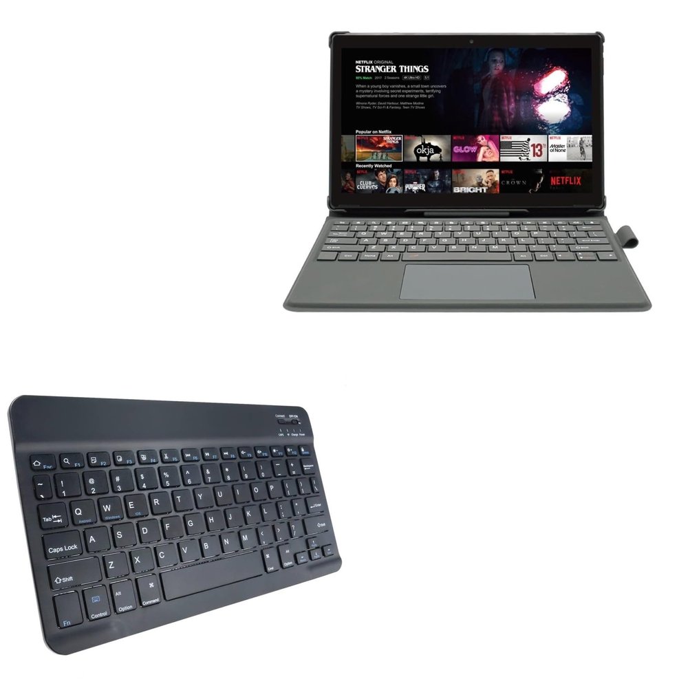 BoxWave Keyboard Compatible with Simbans TangoTab XL (11.6 in) - SlimKeys Bluetooth Keyboard, Portable Thin with Chiclet-Style Keys - Jet Black