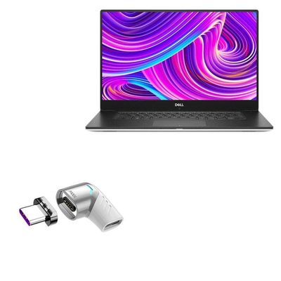 BoxWave Adapter Compatible with Dell Precision 17 (5760) - MagnetoSnap PD Angle Adapter, Magnetic Charging Connector Device Saver - Metallic Silver