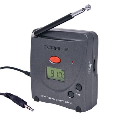 C.Crane Digital FM Transmitter 3 for Mobile Phone or Audio Device to Nearby FM Radio - for Churches, Gyms, Correctional Facilities