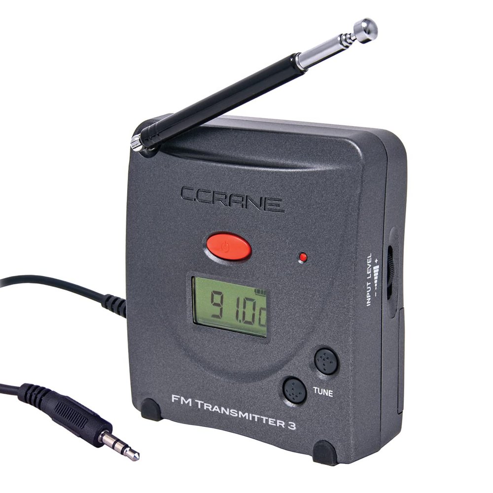 C.Crane Digital FM Transmitter 3 for Mobile Phone or Audio Device to Nearby FM Radio - for Churches, Gyms, Correctional Facilities