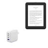 BoxWave Charger Compatible with Barnes & Noble Nook GlowLight 4e - PD miniCube (100W), 100W 3 PD Port Wall Charger International - Winter White view 1