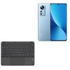 BoxWave Keyboard Compatible with Xiaomi 12X - SlimKeys Bluetooth Keyboard with Trackpad, Portable Slim TouchPad - Jet Black view 1