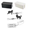 Cabilock Cord Organizer Box Wire Storage for Power Strip Cable Management Plastic Black view 1