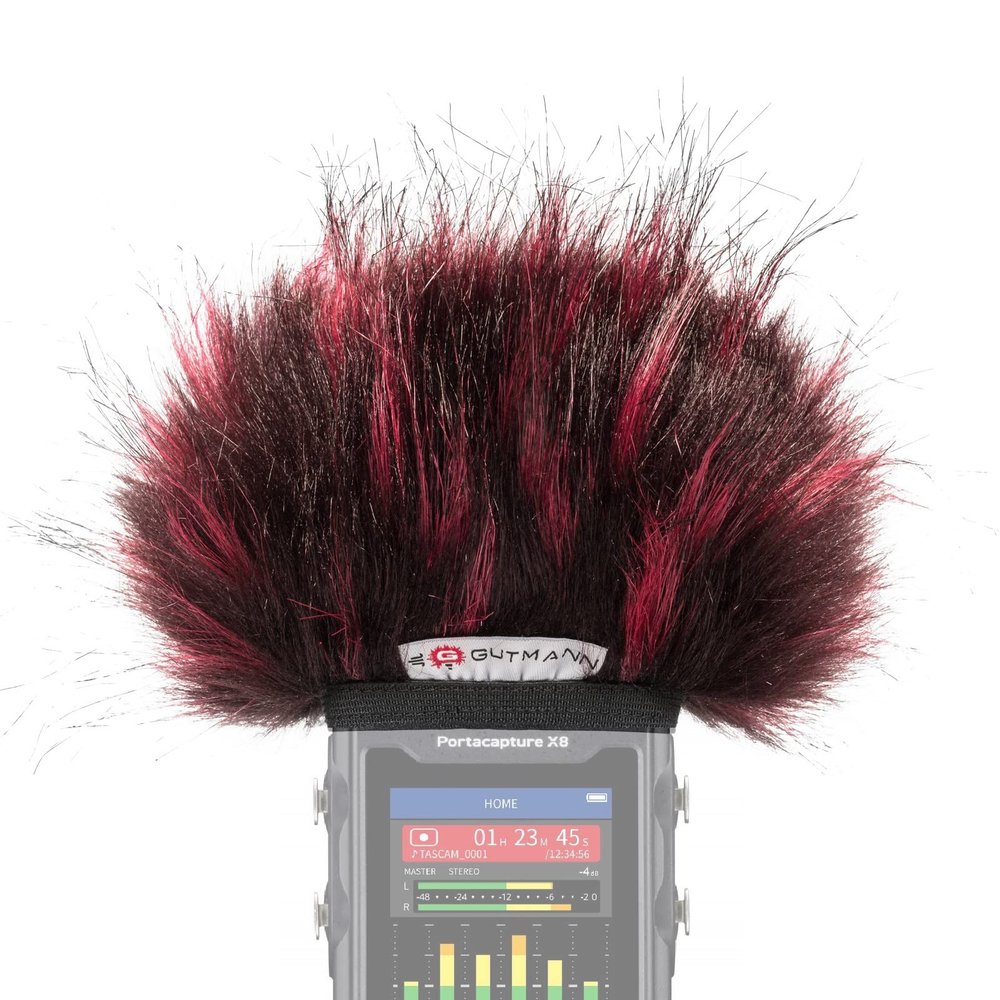 Gutmann Microphone Fur Windscreen Windshield for Tascam Portacapture X6 Premium Edition PHOENIX with inner lining | Made in Germany