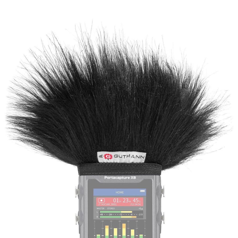 Gutmann Microphone Fur Windscreen Windshield for Tascam Portacapture X6 Premium Edition with inner lining | Made in Germany