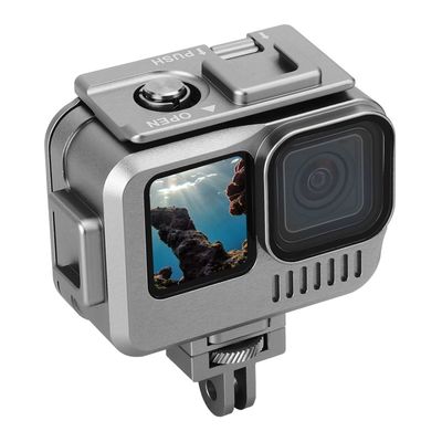 Aluminum Waterproof Housing Case for GoPro Hero 12 / Hero 11 / Hero 10 / Hero 9 Black