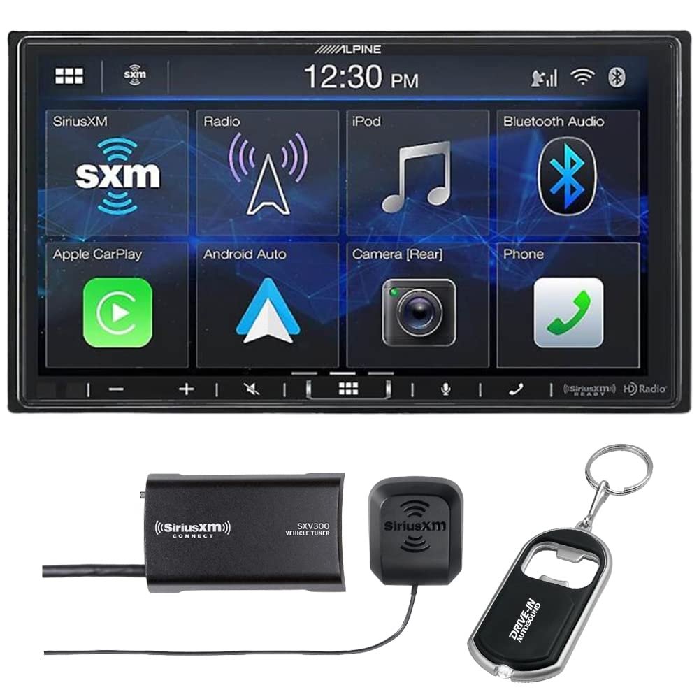 Alpine ILX-407 7" Shallow-Chassis Multimedia Receiver (Does Not Play Discs) and SiriusXM Tuner