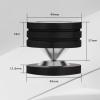 Monosaudio HiFi Speaker Isolation Feet 49x49mm Speaker Spikes Pads Stainless Steel Audio Feet Speaker Subwoofer Absorber Feet Subwoofer Spikes Pads for Speakers,Subwoofers,CD/DVD Players 4 Set(Black) view 4