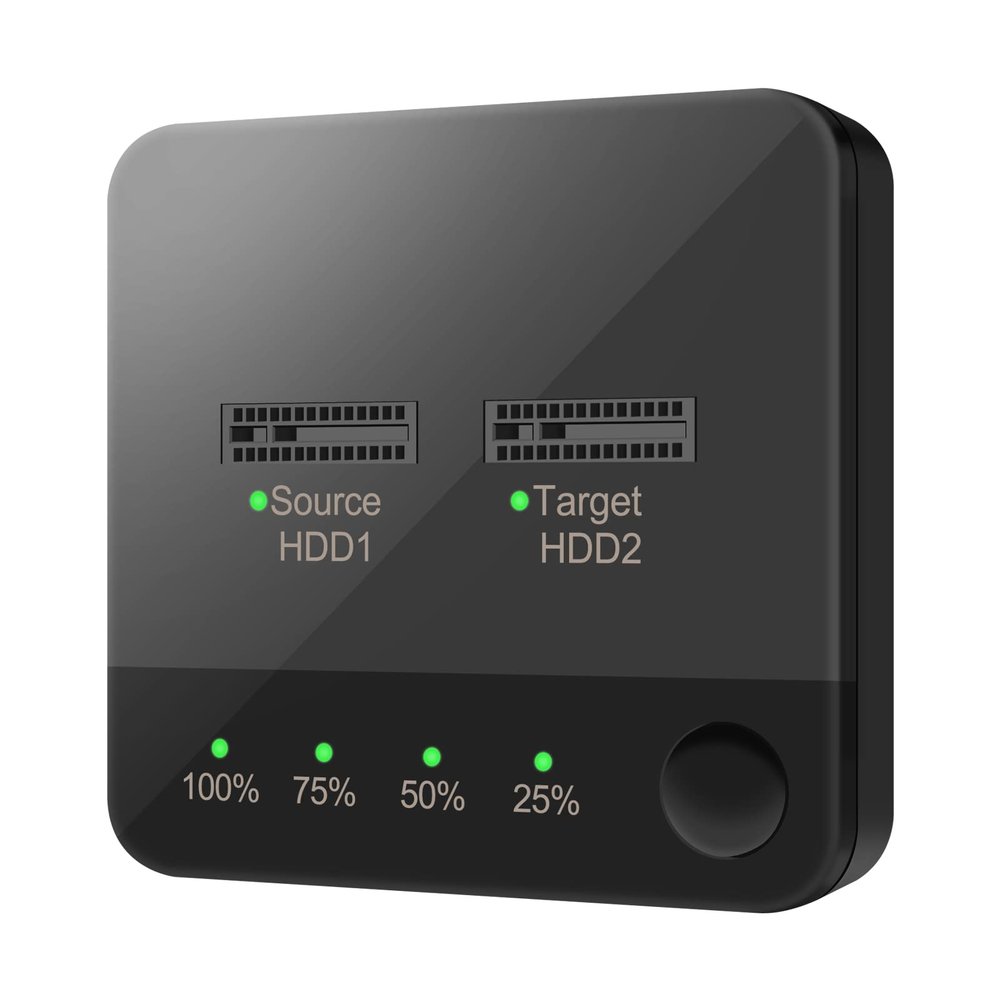 VR robot m.2 SATA Docking Station, M.2 Duplicator Clone Docking Station Converter with mSATA SSD Storage Box,Support Offline Clone duplicator and one- Key Disk Copy Function