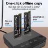 VR robot m.2 SATA Docking Station, M.2 Duplicator Clone Docking Station Converter with mSATA SSD Storage Box,Support Offline Clone duplicator and one- Key Disk Copy Function view 3