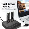 VR robot m.2 SATA Docking Station, M.2 Duplicator Clone Docking Station Converter with mSATA SSD Storage Box,Support Offline Clone duplicator and one- Key Disk Copy Function view 4