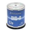 Optical Quantum 16X 4.7 GB DVD+R Blank Media Shiny Silver Top, 100-Disc Spindle for Burning Video, Recordable DVD Discs, Writable Blank DVDs view 1