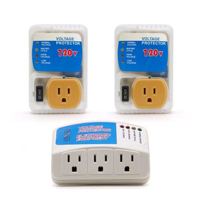 BSEED Home Appliance Surge Protector Adjustable Voltage Protector Direct Plug in US/Spain Plug Wall Mount Power Suppressor Voltage Brownout Outlet, Surge Protector for Home Appliance