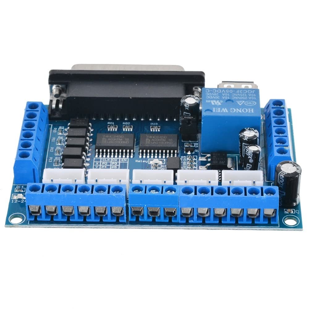 1pc 5 axis CNC Breakout Board with USB Cable for Stepper Motor Driver Parallel Port Control