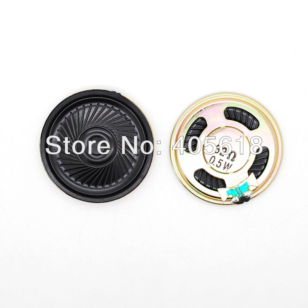 2pcs 32 ohm 0.5W Woofer 40mm diameter Speaker Small Trumpet Loudspeaker thk. 5mm