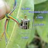1 Pair Mini 8mm Stepping Stepper Motor 2-phase 4-wire with 9 Teeth 0.2 Modulus Copper Gear for Camera view 3