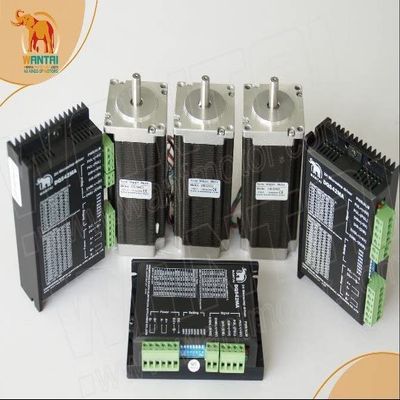 Wantai Sale ! CNC 3 Axis 23 Stepper Motor 57BYGH115-003 425oz-in+Driver DQ542MA 128mic 50V 4.2A,engraving - (Style: A)