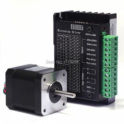 1.5A 42 stepper motor+4.0A stepper motor drive,Torque 0.55N.M Length 48MM 2 phase 42 stepper DC motor set,J17191