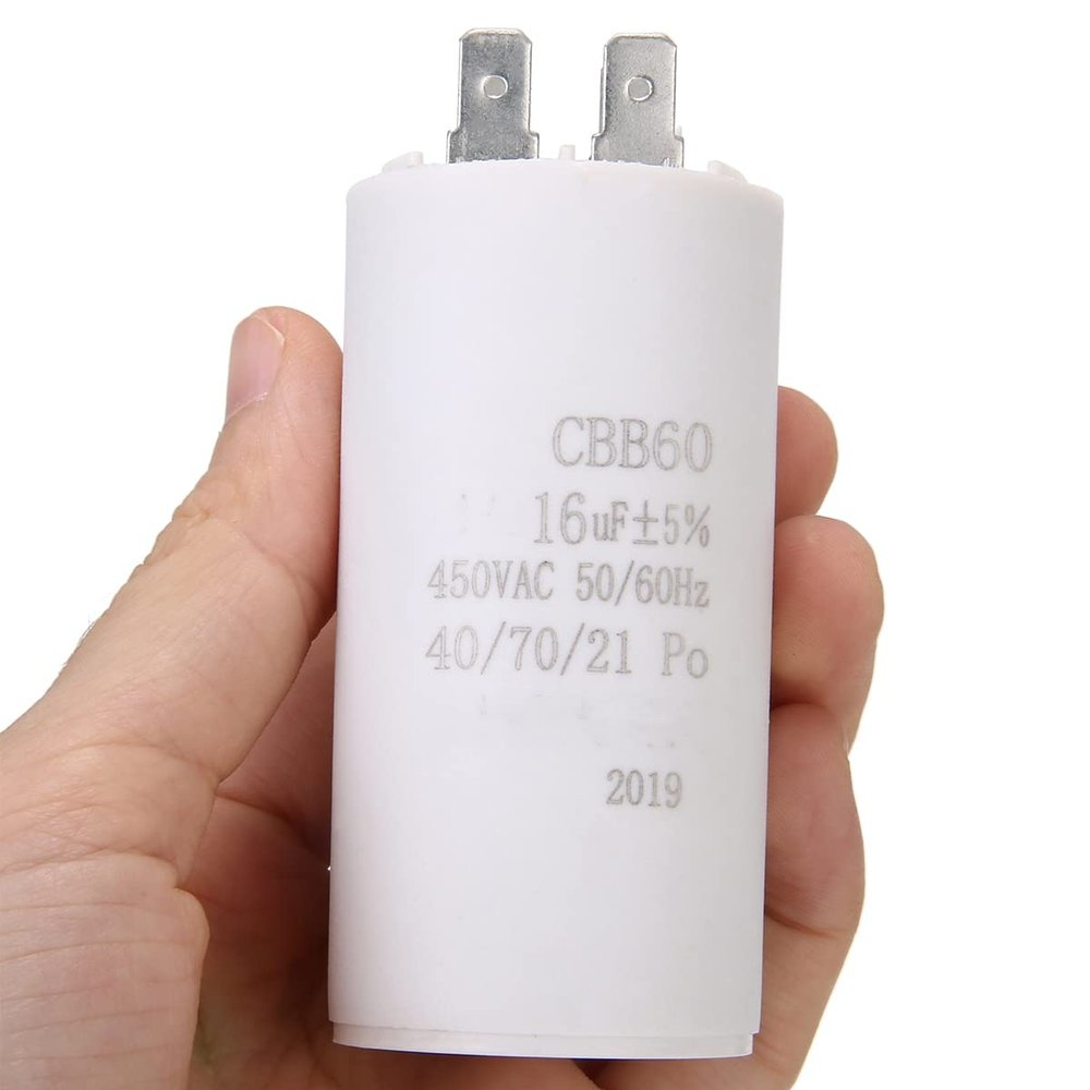 1PC Starting Capacitor Spade Terminals Motor Permanent 16uf 450V 50 60 Hz CBB60 Capacitor Double Insert Parts