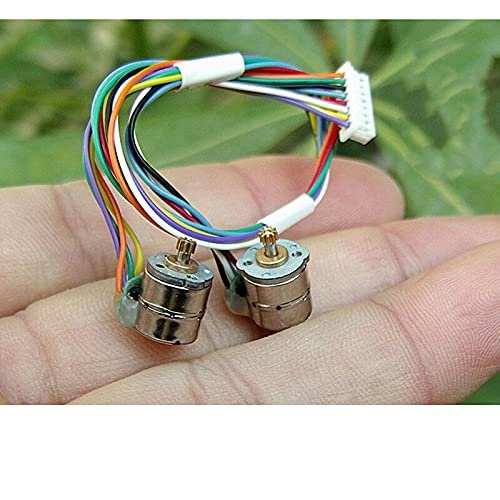 2PCS/Set Micro Mini Stepper Motor 8MM 2 Phase 4 Wire Line Stepping Motor with Small Copper Gear and Connecting Camera Parts| | -