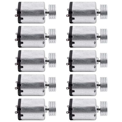 10X DC1.5V-9V 0.08A 3200RPM Output Speed Micro Vibrating Motor, 18X15x12mm Silver
