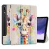 MEEgoodo Case for Samsung Galaxy Tab S8 11 inch 2022 & Galaxy Tab S7 11 inch 2020 with Pen Holder, Protective Tablet Cover with Leather Folding Stand + Soft TPU Back Shell + Auto Wake/Sleep, Giraffe view 1