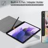 MEEgoodo Case for Samsung Galaxy Tab S8 11 inch 2022 & Galaxy Tab S7 11 inch 2020 with Pen Holder, Protective Tablet Cover with Leather Folding Stand + Soft TPU Back Shell + Auto Wake/Sleep, Giraffe view 3