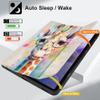 MEEgoodo Case for Samsung Galaxy Tab S8 11 inch 2022 & Galaxy Tab S7 11 inch 2020 with Pen Holder, Protective Tablet Cover with Leather Folding Stand + Soft TPU Back Shell + Auto Wake/Sleep, Giraffe view 4
