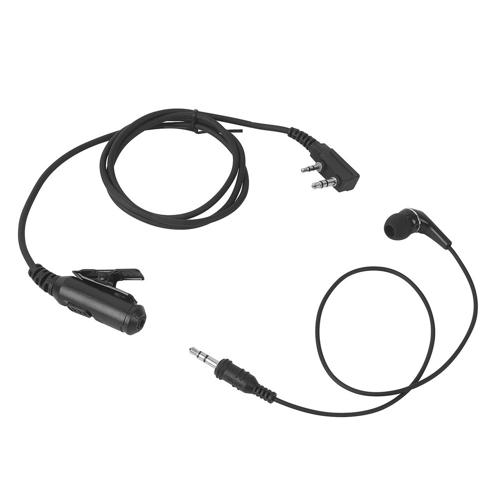 Pdflie Walkie Talkie in-Ear Earbud Earpiece with Ptt Mic 2 Pin K1 to 3.5mm Aux Headset Compatible for Baofeng Kenwood Retevis Arcshell uv-5r 888s hf-f8hp h777 ar-6 ar-5 rt21 rt22 rt68 tk2312