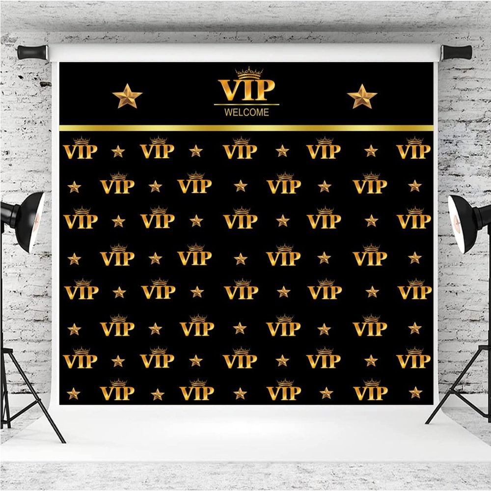 10x10ft VIP Red Carpet Event Backdrop VIP Photography Background for Interior Decoration Wallpaper Cine Film Show Booth Celebrity Activity Premiere Award Movie Ceremony Photo Studio Props