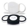 Dog Collar Airtag Holder 2 Pack, Waterproof Companion of Air Tag Trackers Locator Case, Protective itag Apple GPS Holder Compatible with Cat Collars, Silicone Dog airtag Holder(Black White) view 1