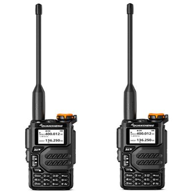 2pcs UV-K5 Dual Band Radio 5 Watt Output Portable Walkie Talkie UHF VHF DTMF FM with NOAA Weather Alert