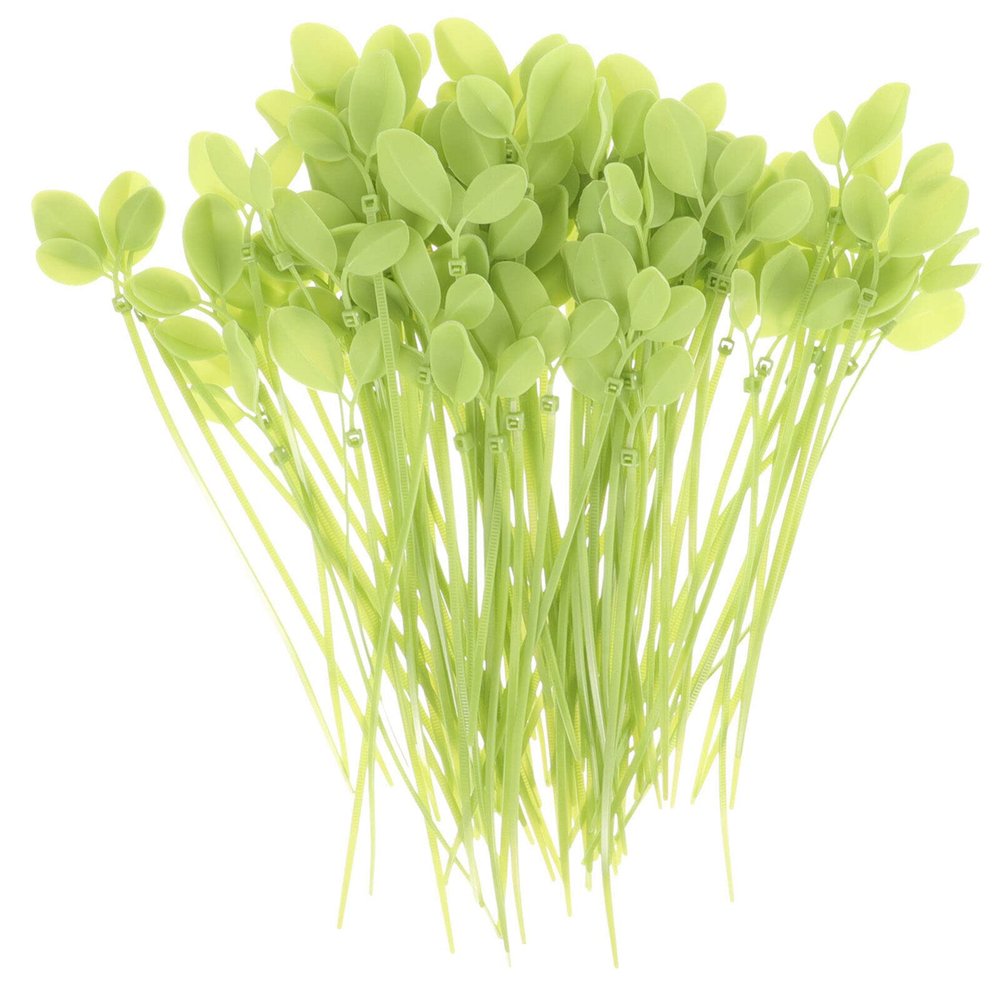 100pcs Leaf-shaped Nylon Ties for Multi-purpose Zip Ties for Home and Garden and Easy to Use Plant Support and Cord Wraps