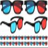 SUPVOX 3D Glasses Red Blue Anaglyph Lightweight Abs Frame for 3D Movies on Tv Monitors Projectors Home Theater 2 Pcs view 1
