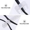 Hemobllo 24pcs Cable Manager Comb Clips for Computer Power Supply Neat Wire Organization for Cables Compatible Od Plated Wires view 4