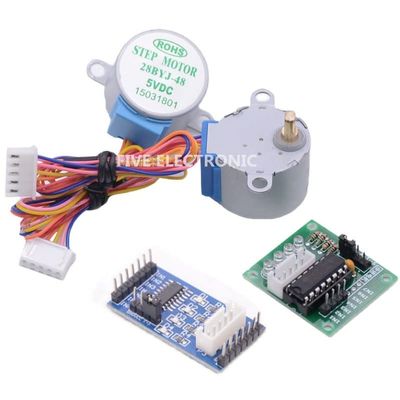 28BYJ48 5V 4-Phase 5-Wire with XH Plug Geared Box Stepping Motor 28BYJ-48 Ratio 1:64 ULN2003 Driver Board for Air Conditioner - (Shaft Diameter: Driver Board)
