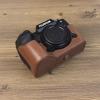CLKSUMFE This fuji XH2S/X-H2S/XH2 leather bottom case is made from PU leather,feels soft and comfortable. Internal soft layer protects camera from scratches and bumps view 2