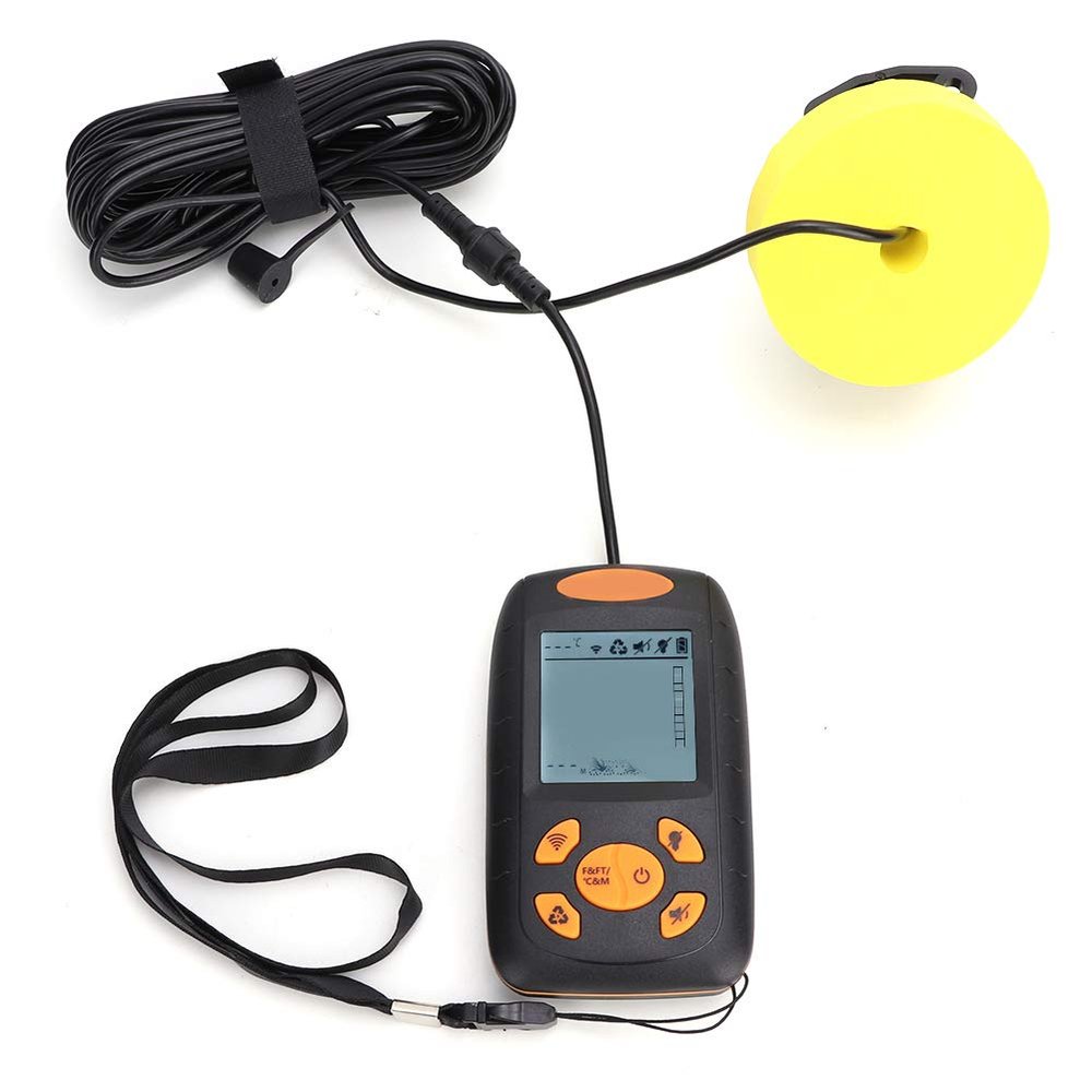 NDNCZDHC Fishfinder Sonar Sensor, Portable Fish School Oltrasonic Fishfinder Fishing with LCD Display 0.4M-100M