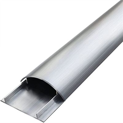 BYZOM Stainless Steel Cable Raceway Cord Cover, Self Adhesive Waterproof Floor Cable Cover Cord Management for Home/Office (Color : Silver, Size : No.4)