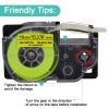 NineLeaf Compatible for XR-18FYW XR18FYW 18mm 3/4'' Black on Fluorescent Yellow Label Tape LT for EZ Label Printer CW-L300 KL-120 KL-HD1-IH KL-120SET-HP view 4