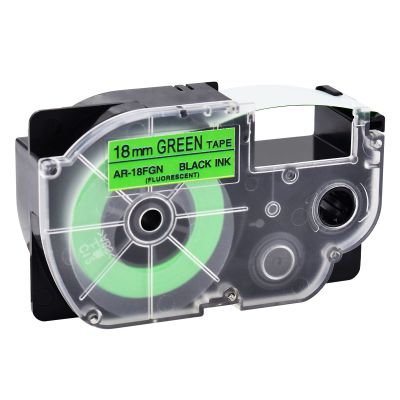 NineLeaf 40 Pack Compatible for XR-18FGN XR18FGN 18mm 3/4'' Black on Fluorescent Green Label Tape LT for EZ Label Printer CW-L300 KL-120 KL-HD1-IH KL-750 KL-780