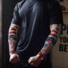 4th of July Cooling Arm Sleeves, Vintage Gnomes American Flag on Wood Independence Day Sun Sleeves Cover, (XXL) view 3